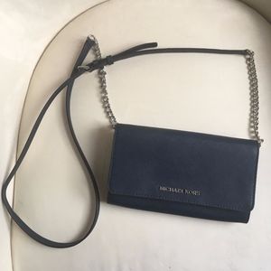 Michael Kors Clutch Purse Midnight Blue